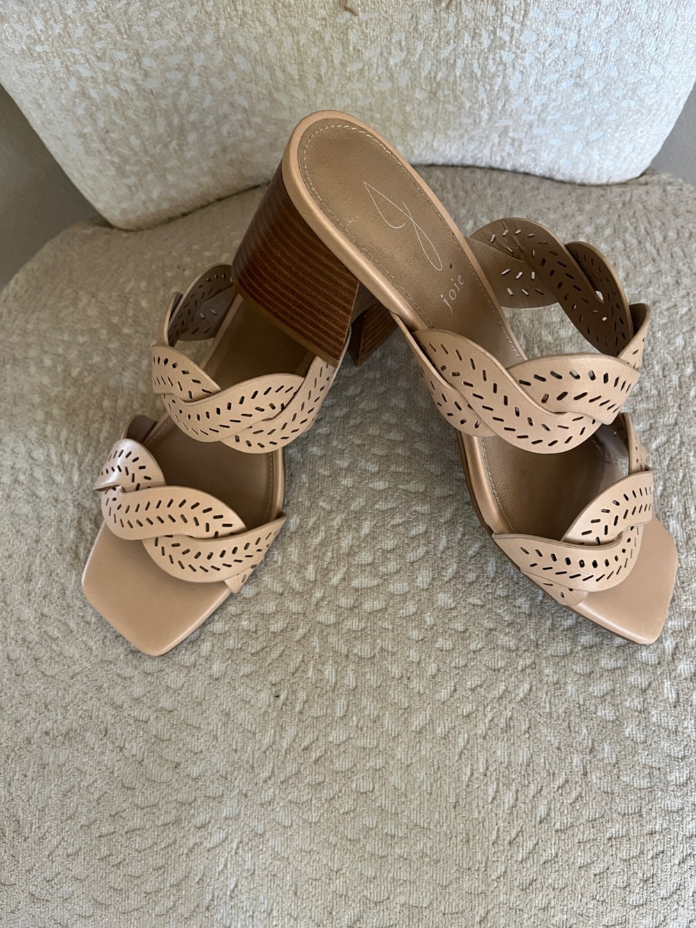 Joie Society Perforated Slide Sandals